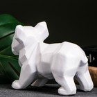 Фигура "Бульдог полигональный" белый, 14х19см - фото 22577203