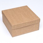 Коробка складная, крышка-дно, крафт, 25 х 25 х 12 см - Фото 3