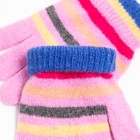 Перчатки для девочки, цвет сиреневый, размер 16 (7-10 лет) - Фото 3