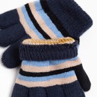 Перчатки детские, цвет тёмно-синий, размер 14 (4-6 лет) - Фото 3