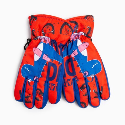 Перчатки детские, цвет синий/красный, размер 14 (4-6 лет)