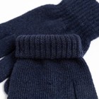Перчатки детские, цвет тёмно-синий, размер 17 (11-12 лет) - Фото 3