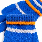 Перчатки детские, цвет ярко-синий, размер 15 (7-8 лет) - Фото 3
