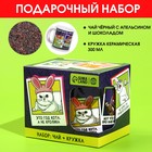 Подарочный набор «Год кота»: чай чёрный с апельсином и шоколадом 50 г., кружка 300 мл. - фото 9912555