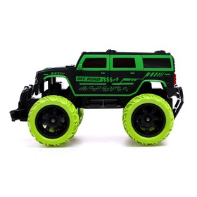 

Джип радиоуправляемый «Бигфут», 1:20, работает от аккумулятора, цвет чёрно-зелёный, уценка