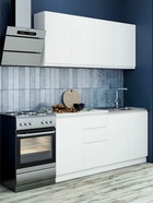 Кухонный гарнитур прямой «Клик Мебель. Стиль», с столешницей, 1600 мм, цвет белый - Фото 1