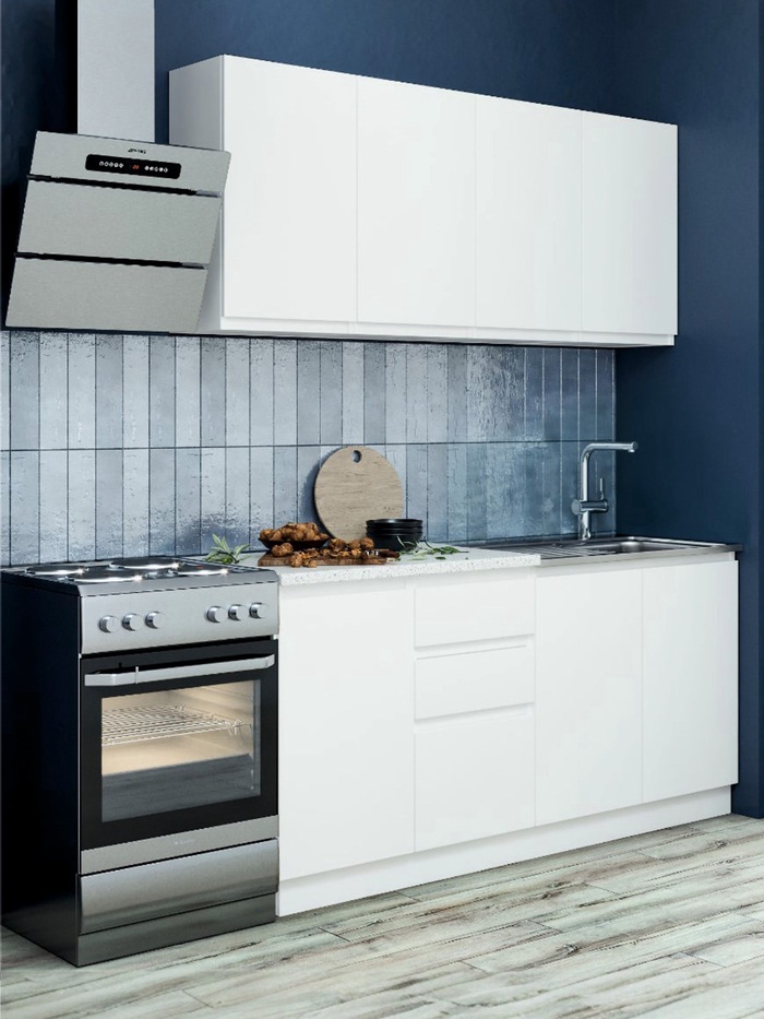 Кухонный гарнитур прямой «Клик Мебель. Стиль», с столешницей, 1600 мм, цвет белый - Фото 1