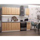 Кухонный гарнитур прямой «Клик Мебель. Стиль», с столешницей, 2000 мм, цвет дуб крафт золотой/белый/чёрный - Фото 1