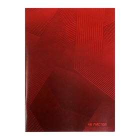 Тетрадь А4, 48 листов в клетку Calligrata "Красная", обложка мелованный картон, блок офсет
