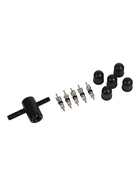 Набор автолюбителя №1, 5 колпачков, пластик, 5 золотников коротких, ключ 9213674