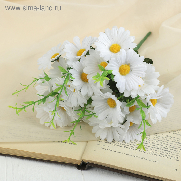 букет 33 см ромашка белая - Фото 1