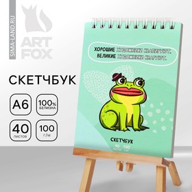 Скетчбук А6, 40 л. 100 г/м  "Лягушка" 7081722