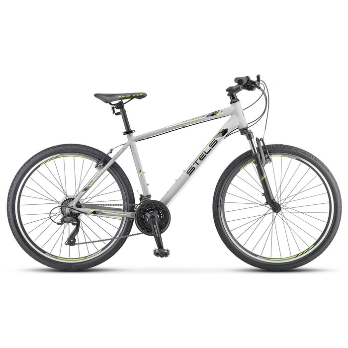 Велосипед 26" Stels Navigator-590 V, K010, цвет серый/салатовый, размер 18" - Фото 1