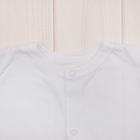 Комплект на выписку 3 предмета: ползунки, рубашечка, чепчик, рост 62, цвет белый - Фото 5