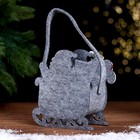 Новогодняя корзинка для декора «Дед Мороз и сани» 13 × 7 × 19 см - Фото 3