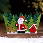 Новогодняя корзинка для декора «Дед Мороз в лесу» 20 × 15 × 11 см - фото 21724325