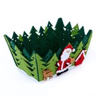 Новогодняя корзинка для декора «Дед Мороз в лесу» 20 × 15 × 11 см - фото 9518887