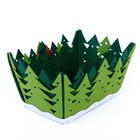 Новогодняя корзинка для декора «Дед Мороз в лесу» 20 × 15 × 11 см - фото 9518888