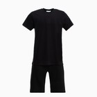 Костюм мужской (футболка/шорты), цвет чёрный/принт МИКС, размер M - Фото 7