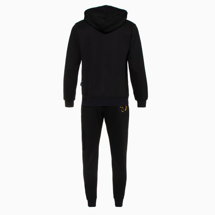 Костюм мужской (толстовка/брюки), цвет чёрный, размер M 56117