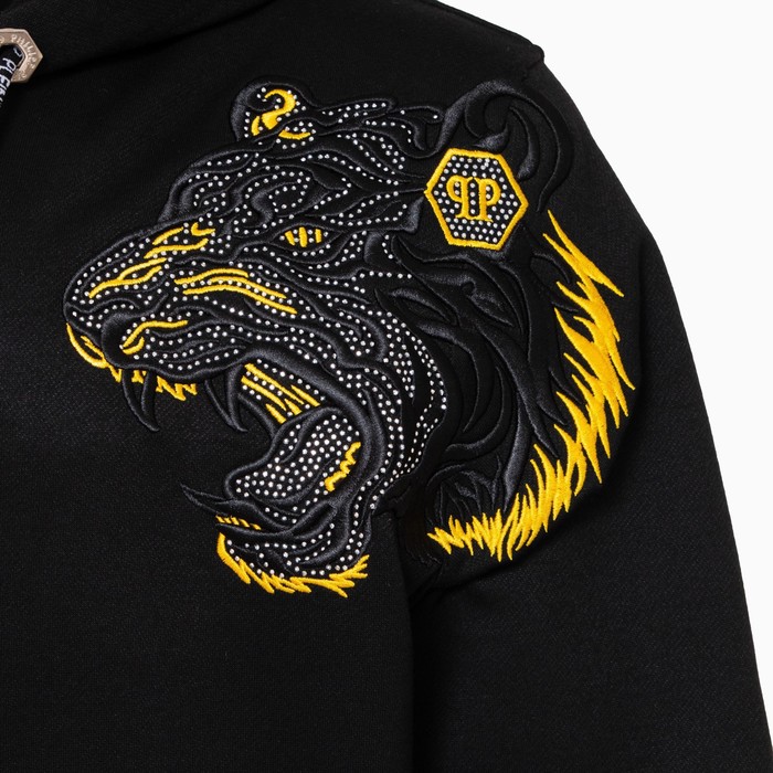 Костюм мужской (толстовка/брюки), цвет чёрный, размер M 56117