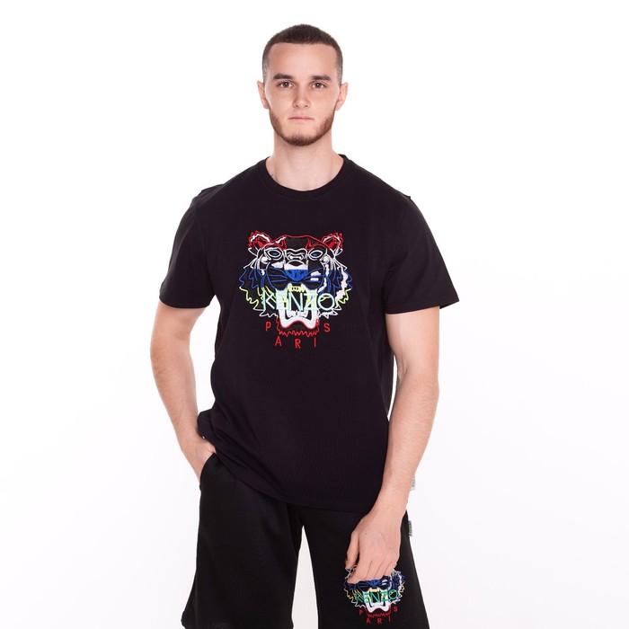 Костюм мужской (футболка/шорты), цвет чёрный, размер S 56121