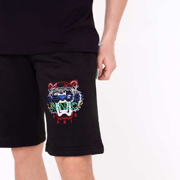 Костюм мужской (футболка/шорты), цвет чёрный, размер S 56121