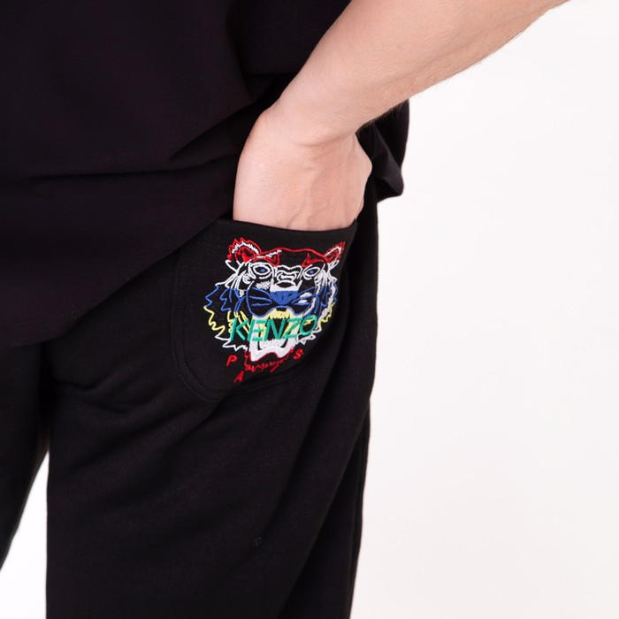 Костюм мужской (футболка/шорты), цвет чёрный, размер M 56122