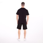 Костюм мужской (футболка/шорты), цвет чёрный, размер M - Фото 7