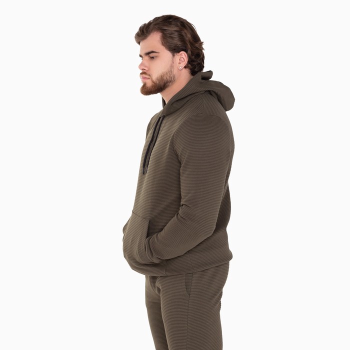 Костюм мужской (толстовка/брюки), цвет хаки, размер L 56125