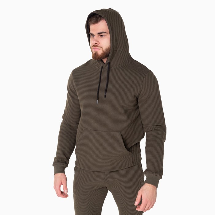 Костюм мужской (толстовка/брюки), цвет хаки, размер L 56125