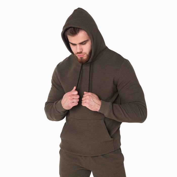 Костюм мужской (толстовка/брюки), цвет хаки, размер L 56125