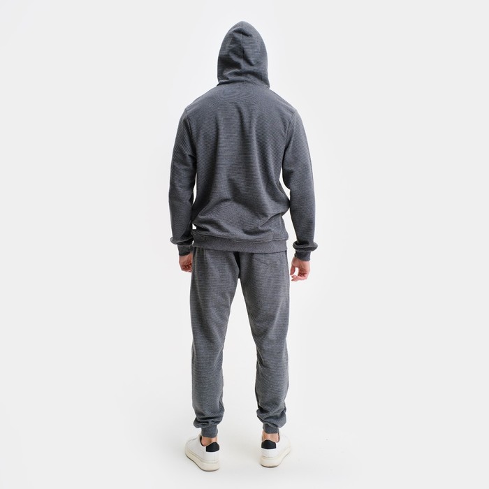 Костюм мужской (толстовка/брюки), цвет серый, размер M 56126