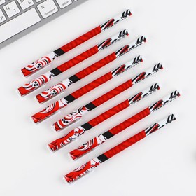 Ручка пластик с колпачком шариковая «Russian», синяя паста, 0.7 мм (комплект 8 шт)