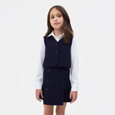 Жилет для девочки MINAKU, синий, рост 164 см