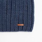 Шапка женская, цвет джинс, размер 56-58 - фото 49423917