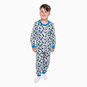 Пижама для мальчика, цвет серый/трансформер, рост 122 см