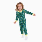 Пижама для девочки, цвет зелёный/радуга и солнце, рост 98 см - Фото 2