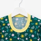 Пижама для девочки, цвет зелёный/радуга и солнце, рост 98 см - Фото 7