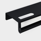 Держатель для туалетной бумаги с полочкой, 18×9.7×7.5 см, чёрный - Фото 6