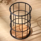 Сушилка для столовых приборов Доляна «Эстетика», 11.2×11.2×16.5 см, чёрная - Фото 3