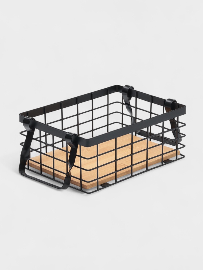 Корзина универсальная SAVANNA «Эстетика», 25×18.3×10 см, чёрная - Фото 1
