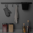 Рейлинговая система для кухни на 7 предметов Доляна, 60,5 см, цвет чёрный - фото 4514409