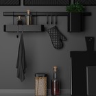 Рейлинговая система для кухни на 8 предметов Доляна, 60,5 см, цвет чёрный - Фото 5