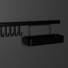 Рейлинговая система для кухни на 8 предметов Доляна, 60,5 см, цвет чёрный - Фото 7