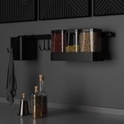 Рейлинговая система для кухни на 8 предметов Доляна, 60,5 см, цвет чёрный - Фото 8