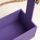 Ящик - кашпо деревянный 25х15х30 "1 сентября"  фиолетовый 9193209