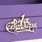 Ящик - кашпо деревянный 25х15х30 "1 сентября"  фиолетовый 9193209
