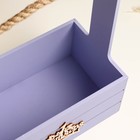 Ящик - кашпо деревянный 25х15х30 "1 сентября"  лаванда - фото 53289646