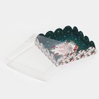 Коробка для кондитерских изделий с PVC крышкой «Снегири», 13 х 13 х 3 см - Фото 4